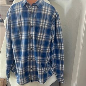 UNTUCKit Blue and White Plaid Casual Shirt